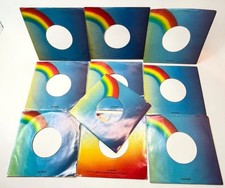 MCA Records Company Paper Sleeve Lot 45 RPM Vinyl Rainbow Design 10 