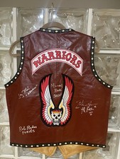 2XL The Warriors Movie Signed Vest Leather Mezco Autograph Swan Fox