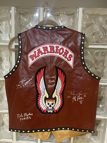 The Warriors Movie Signed Vest Leather Mezco Autograph Michael Beck Swan Fox 