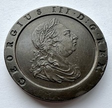 1797 Cartwheel Twopence - George III British Copper Coin*875