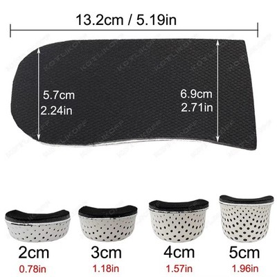 Höhenerhöhung Einlegesohlen Herren Damen unsichtbar Fersenlift höhere Schuheinlagen 2 Pads