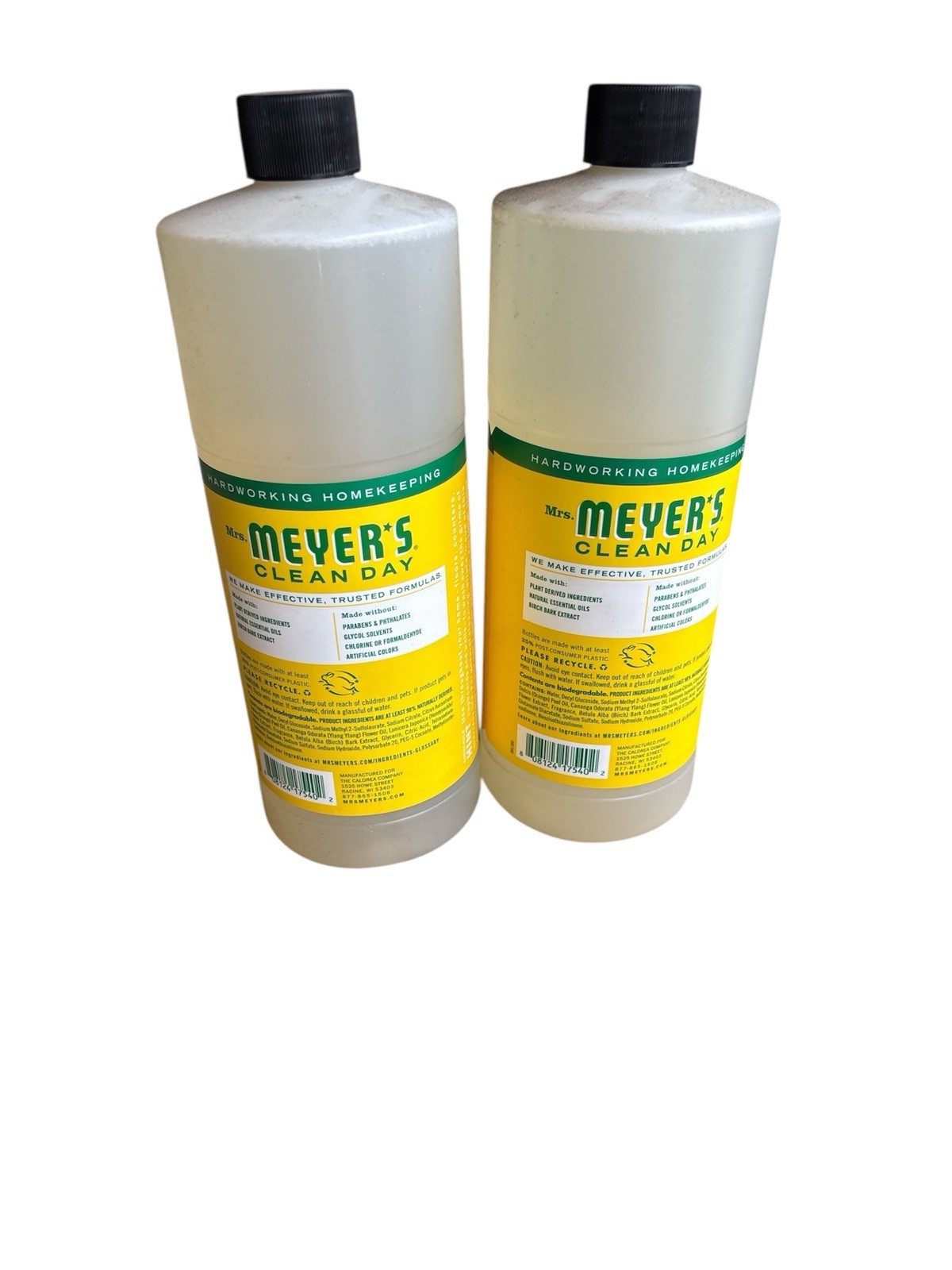 Lot of 2 Mrs. Meyer's Clean Day Multi-Surface Cleaner Concentrate Honeysuckle