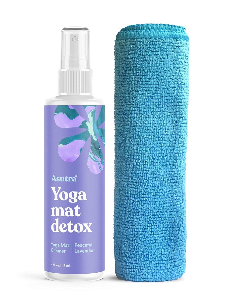 Lavender Yoga Mat Cleaner Spray 4 fl oz - No Residue Non-Slippery Formula