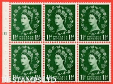 SG. 572. SB65. 1½d green. A fine mounted mint cylinder " G11 T no dot "  B45238