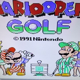 Famicom software Mario Open Golf with box and manual