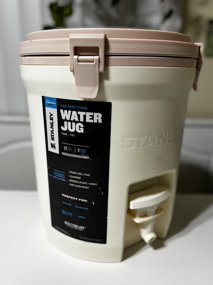 Stanley Adventure 2 Gal Water Jug 10-01938-075 Pink White Fast Flow Spigot Nice! - Image 4 of 4
