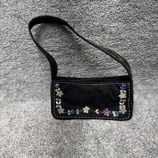 Vintage 90s Y2K Purse Embroidered Beaded Floral Boho Cottagecore Fairy Grunge