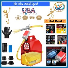 Fuel Transfer Pump 3.8 GPM Battery Powered with 51-Inch Hose  4 Adapters