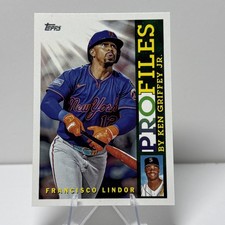 2026 Topps Series 1 #TP-10 Profiles Francisco Lindor by Ken Griffey JR. NY Mets