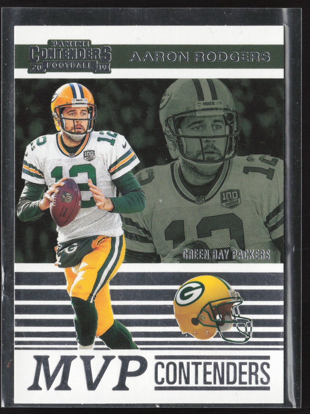 Aaron Rodgers #MVP-AR Football Cards 2019 Panini Contenders MVP Contenders trading card — raw and PSA graded price guide