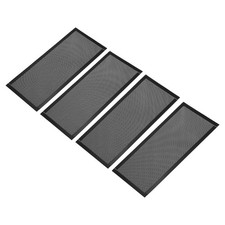 4Pcs Floor Vent Covers, 12"x5.5" Magnetic Floor Register Air Vent Screen, Black