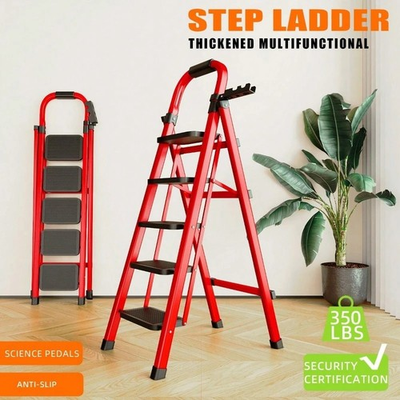 #ad #ad Heavy Duty 5 Step Ladder 450lb Folding Non Slip Steps w Tool Tray $46.37
