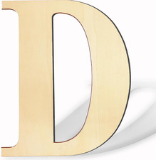 17 Inch Large Wooden Letters, Paintable Large Wood Letter for Crafts, Unfinished