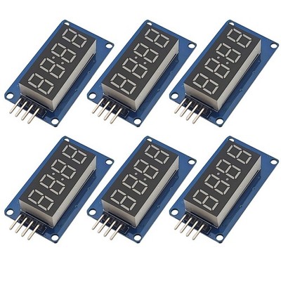 6 PCS TM1637 0.36'' 4 Bits Segment LED Display Module Red Digital Tube Board