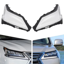 Pair Replacement For Lexus LX570 2016-2019 Clear Front Headlight Lamp Lens Cover