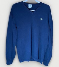 Lacoste Sweater XL 6 Navy Blue Long Sleeve Preppy Cotton Collegiate Classic