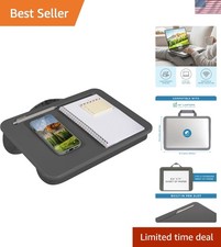 Compact Lap Desk   Fits Up to 14  Laptops   Charcoal   Style No. 43105