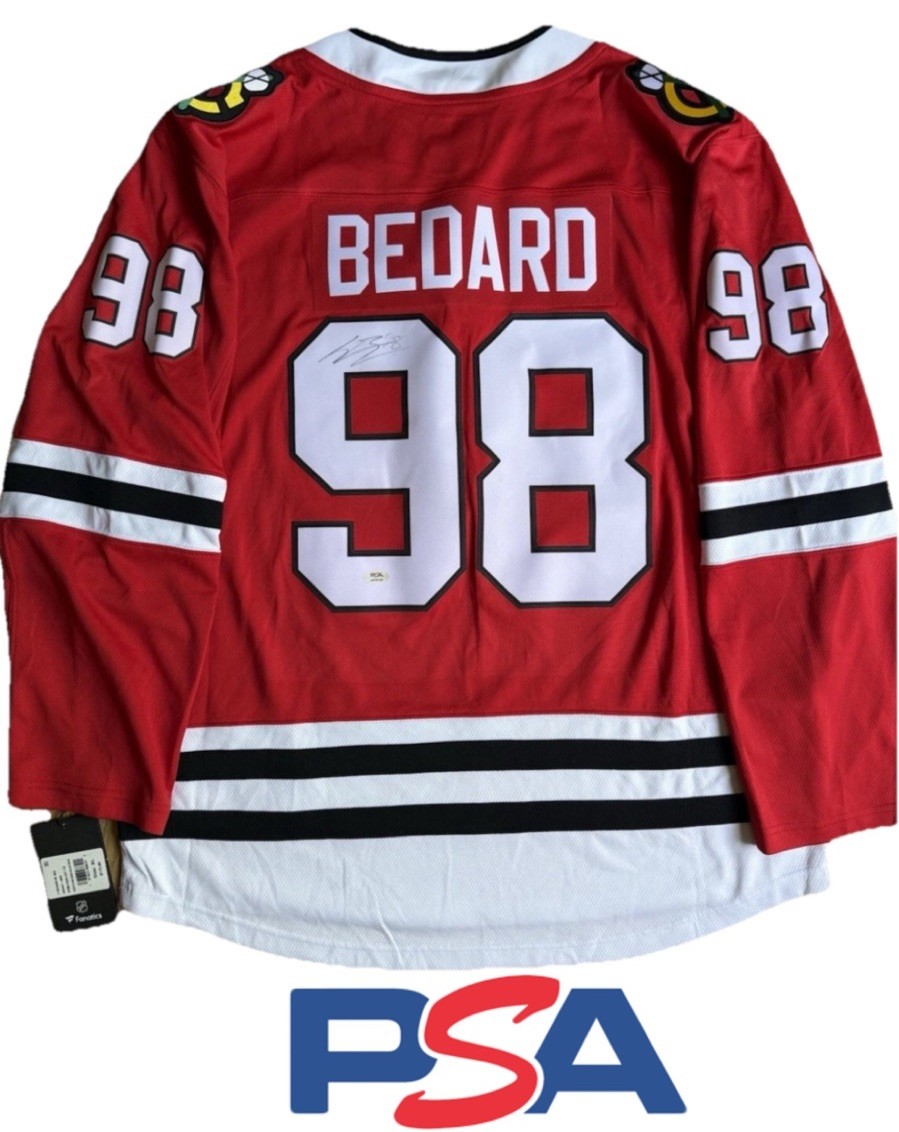 Connor Bedard Autographed Signed Chicago Blackhawks Authentic Home Jersey PSA DNA COA 