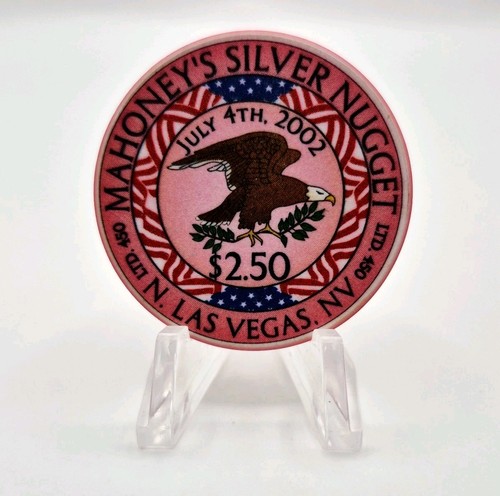 Silver Nugget "Mahoney's" Las Vegas Nevada 2002"July 4th 2002" $2.50 Chip E2521