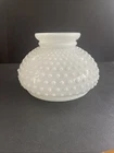 Vintage Hurricane White Hobnail Milk Glass Lamp Shade 8" X 5.5”, 7” Fitter