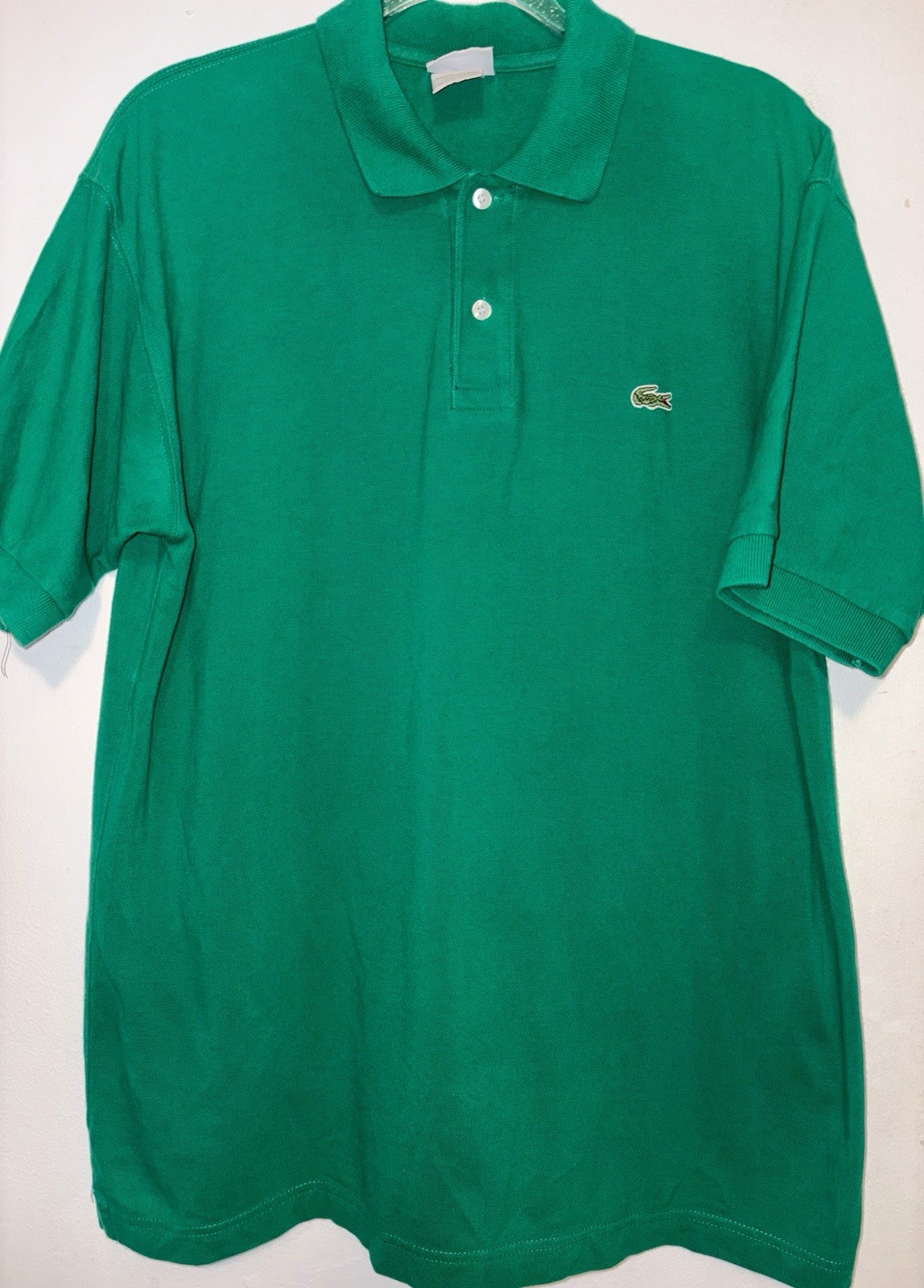 Vintage Lacoste Polo Shirt Men's Size 7 2XL Green 100% Cotton - Short Sleeve thumbnail 2