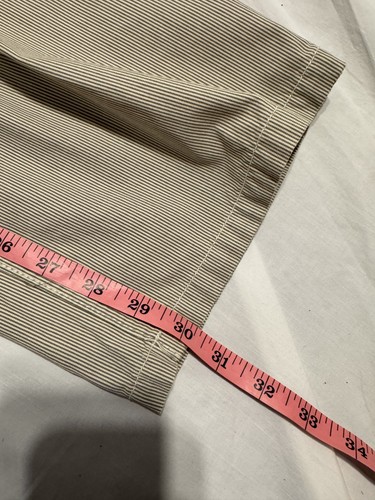 Pantalones deportivos informales rectos de Murano para hombre 36x30 color tostado a rayas 100 % algodón - Imagen 8 de 11