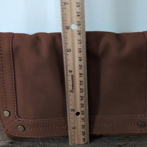 EXCELLENT Lucky Brand Tan Brown Leather Fringe Shoulder Crossbody Purse Bag Boho - Picture 8 of 24