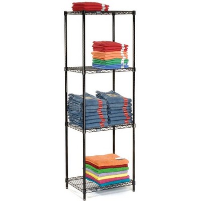 Nexel 5 Tier Black Epoxy Wire Shelving Starter Unit 24''W x 24''D x 74''H