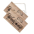  2Pcs Rustic Style Retro Wall Art Wood Hanging Wall Plaque Sign Welcome Sign Dog