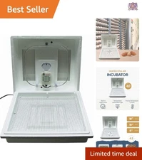 Incubator Still Air Egg Hatching 4 Dozen Capacity Hygrometer Viewing Windows