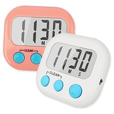 2Pack Classroom Timers for Teachers Kids Digital Timer Pink White