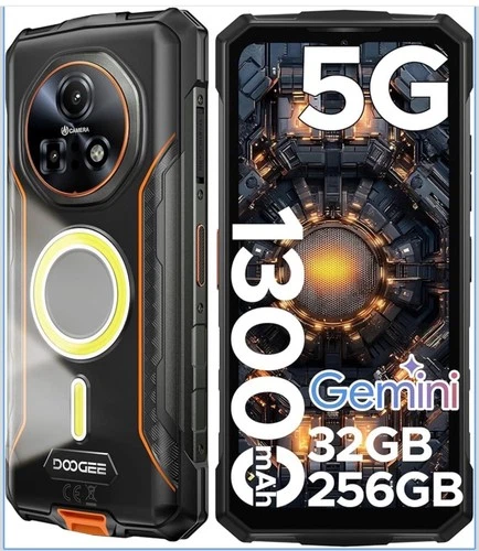 DOOGEE Fire 7 Pro Rugged Smartphone 5G 8GB RAM 256GB 13000mAh 64MP 20MP 16MP