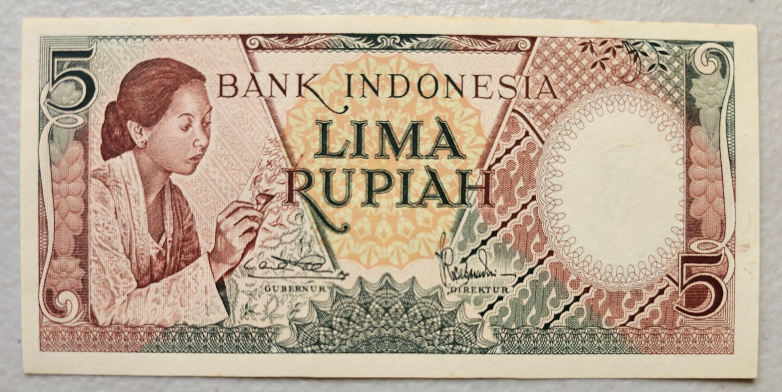 Indonesia 5 Rupiah 1958 Unc