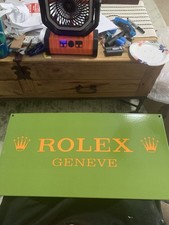 Large HEAVY Vintage Style Rolex Geneve Service 18 Inch Porcelain Sign