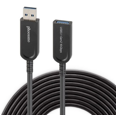 phoossno USB 3.1 Extension Cable Active Optical USB 10Gbps 33ft 10m...