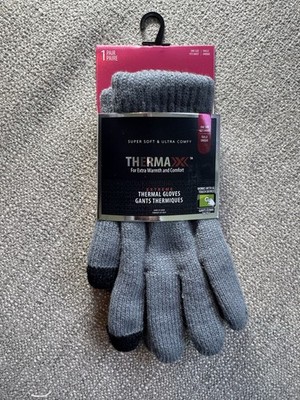 Thermax Gloves Touch Screen Compatibility Grey One Size Smart Phone New