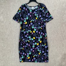 NWT Lularoe Womens 2XL Julia Dress Midi Stretch Pencil Floral Short Sleeve