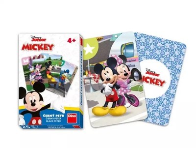 Karty do gry dla dzieci. Czarny Piotruś. Myszka Mickey Dino