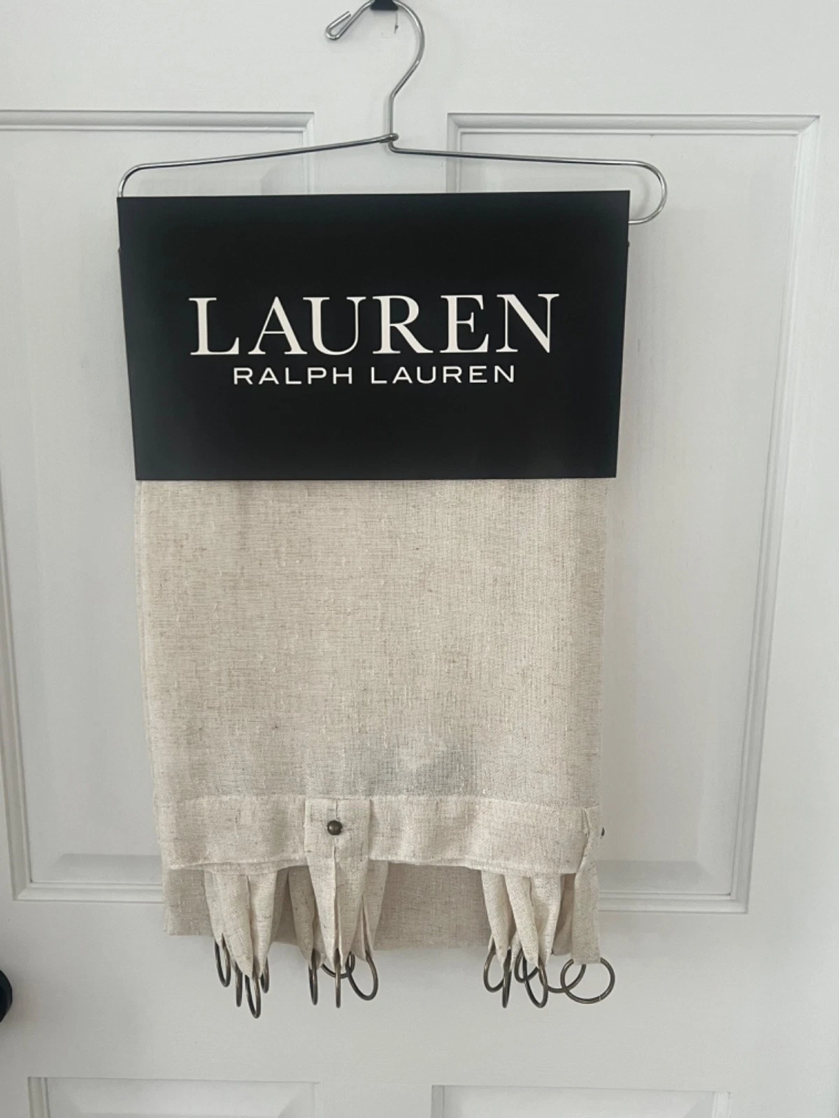 NWT! Rare Ralph Lauren Home Off White Curtains 52 x 96” Tab Top W Attached Rings