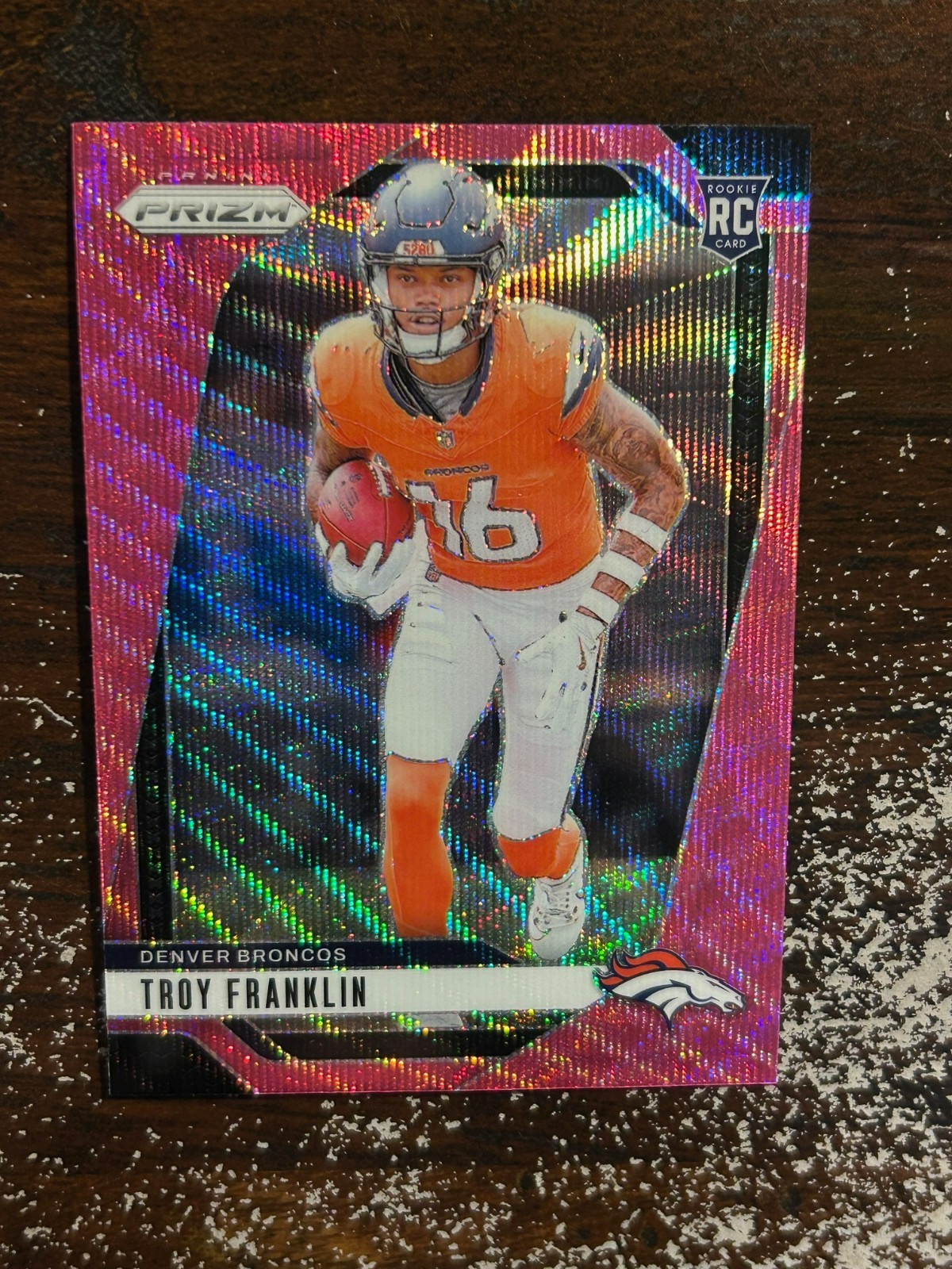 2024 Prizm - Rookies Troy Franklin #393 Pink Wave Prizm (RC)