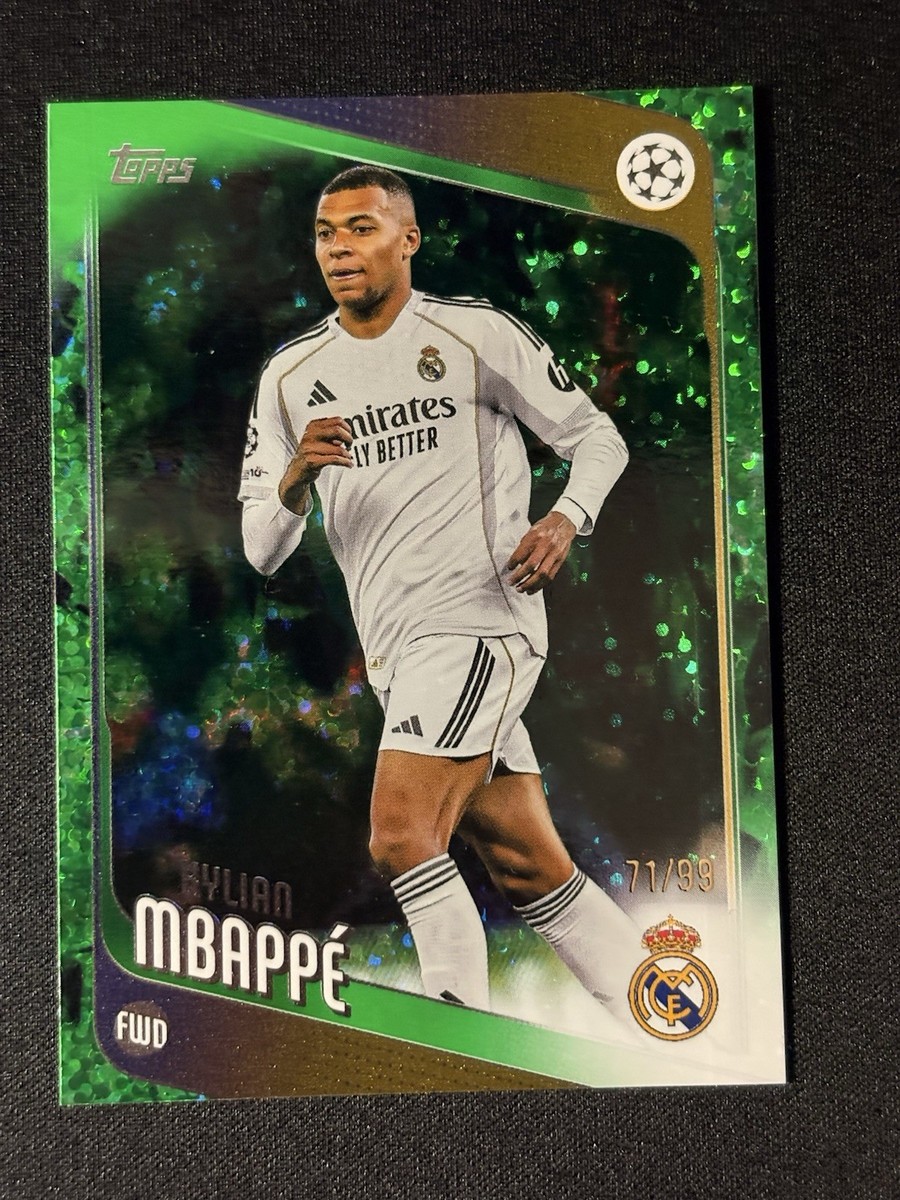 2025 Topps UCC Flagship Green Speckle Kylian Mbappe Real Madrid