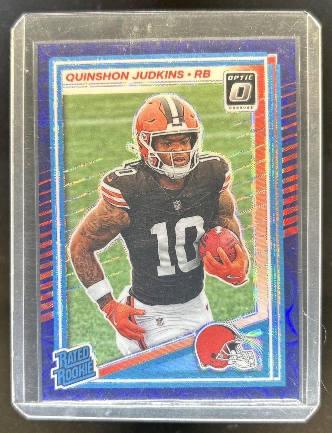 2025 Panini Donruss Optic Quinshon Judkins Rated Rookie Purple Scope Prizm #252