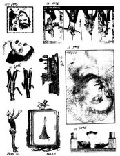 Unmounted Rubber Stamp Plate, Unmounted/Uncut Pink Rubber Stamps