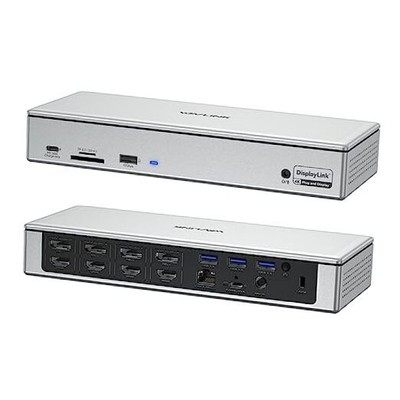  DisplayLink Laptop Docking Station - Quad Monitor 5K/4K @60Hz, 100W Charging  
