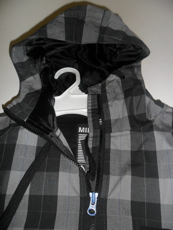 Chaqueta Matix All City ANORAK para hombre - Gris a cuadros - Talla pequeña - NUEVA CON ETIQUETAS ÚLTIMA IZQUIERDA Foto 2 de 4