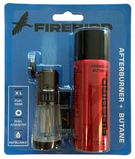 Clear Firebird Triple Torch Afterburner Cigar Lighter & 1.7 oz Butane - 9115