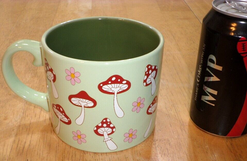 MUSHROOMS & FLOWERS PATTERN, [JUMBO] Ceramic Coffee Cup / Mug, VINTAGE - Picture 7 of 8