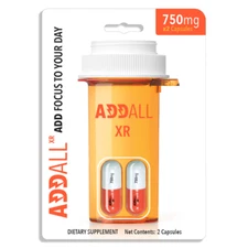 AddAll XR 750mg, Energy Focus Concentration, 6 Packs - 12 Capsules