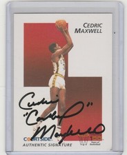 CEDRIC MAXWELL 1992 COURTSIDE COLLEGE FLASHBACK AUTHENTIC SIGNATURE #23 ON CARD