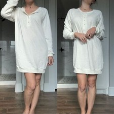 Michael Lauren Ivory Pearl Button Sweater Dress Size Small NWOT